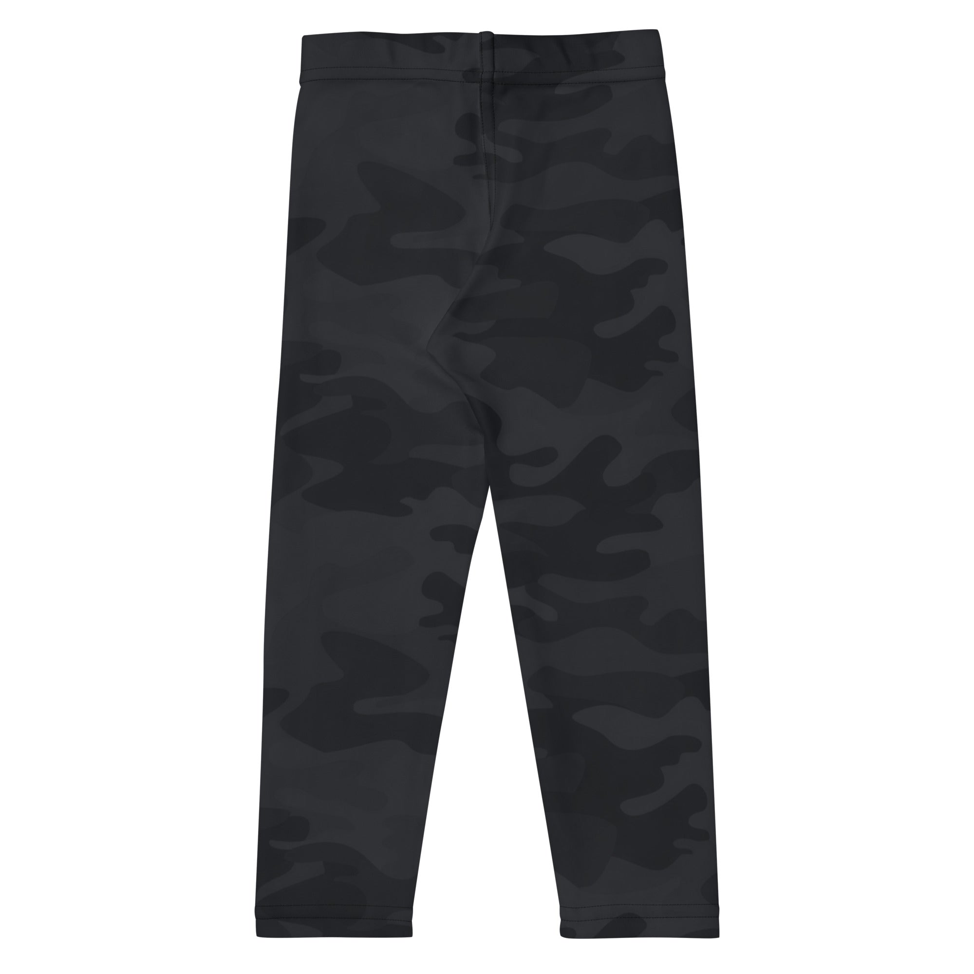 Kids black camouflage buttery soft leggings featuring a comfortable stretch fabric for active wear