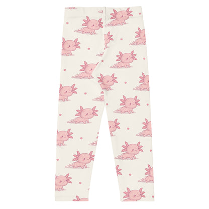 Girls Pink Axolotl Buttery Soft Leggings