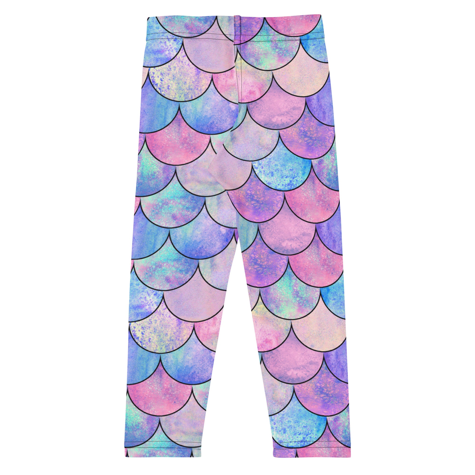 Girls Pastel Mermaid Scales Buttery Soft Leggings
