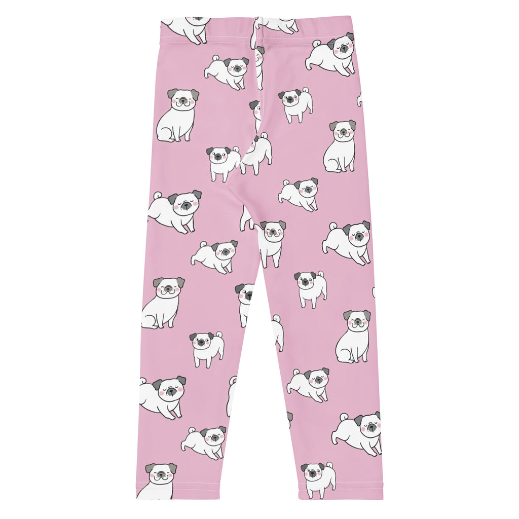 Girls Pink Pug Buttery Soft Leggings