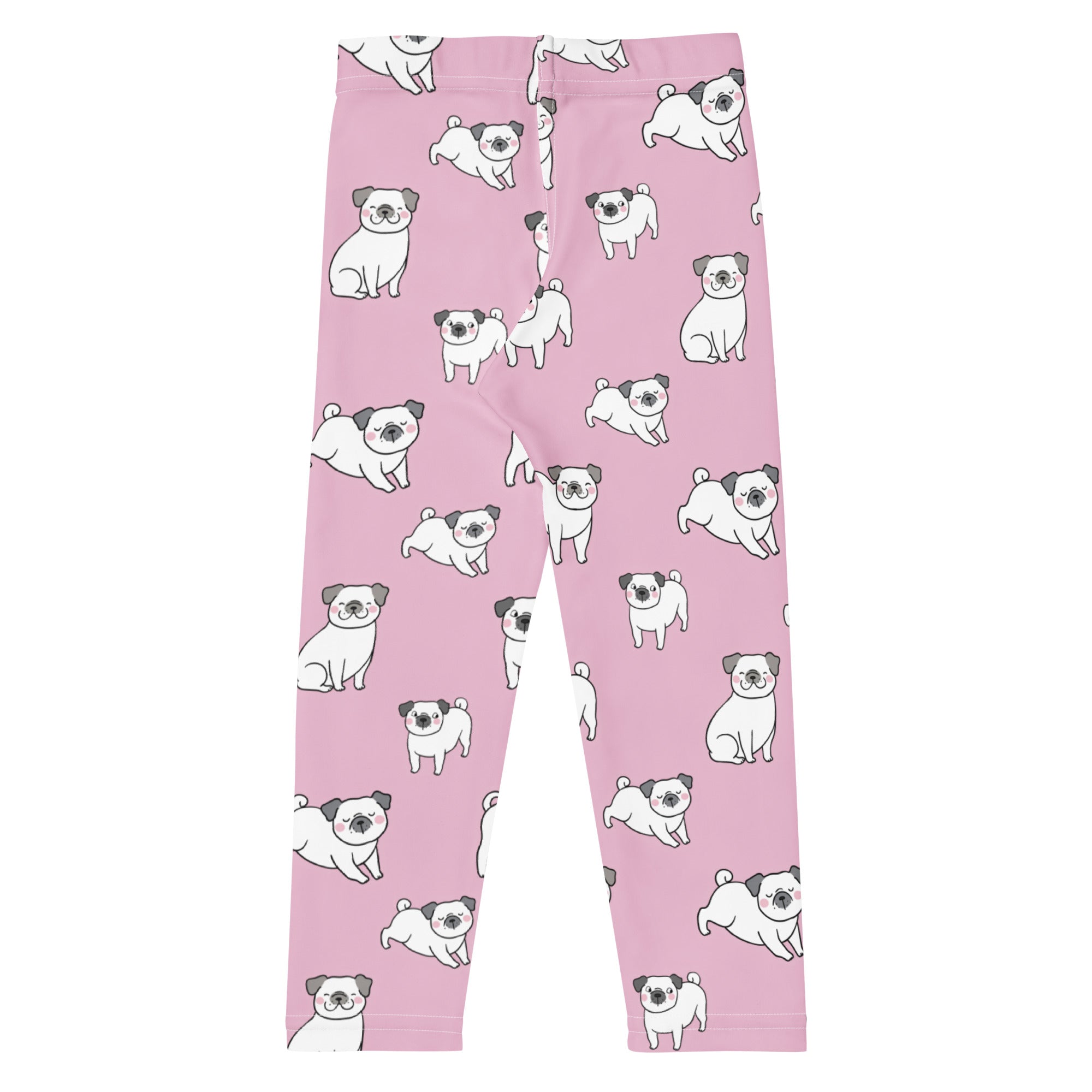 Girls Pink Pug Buttery Soft Leggings