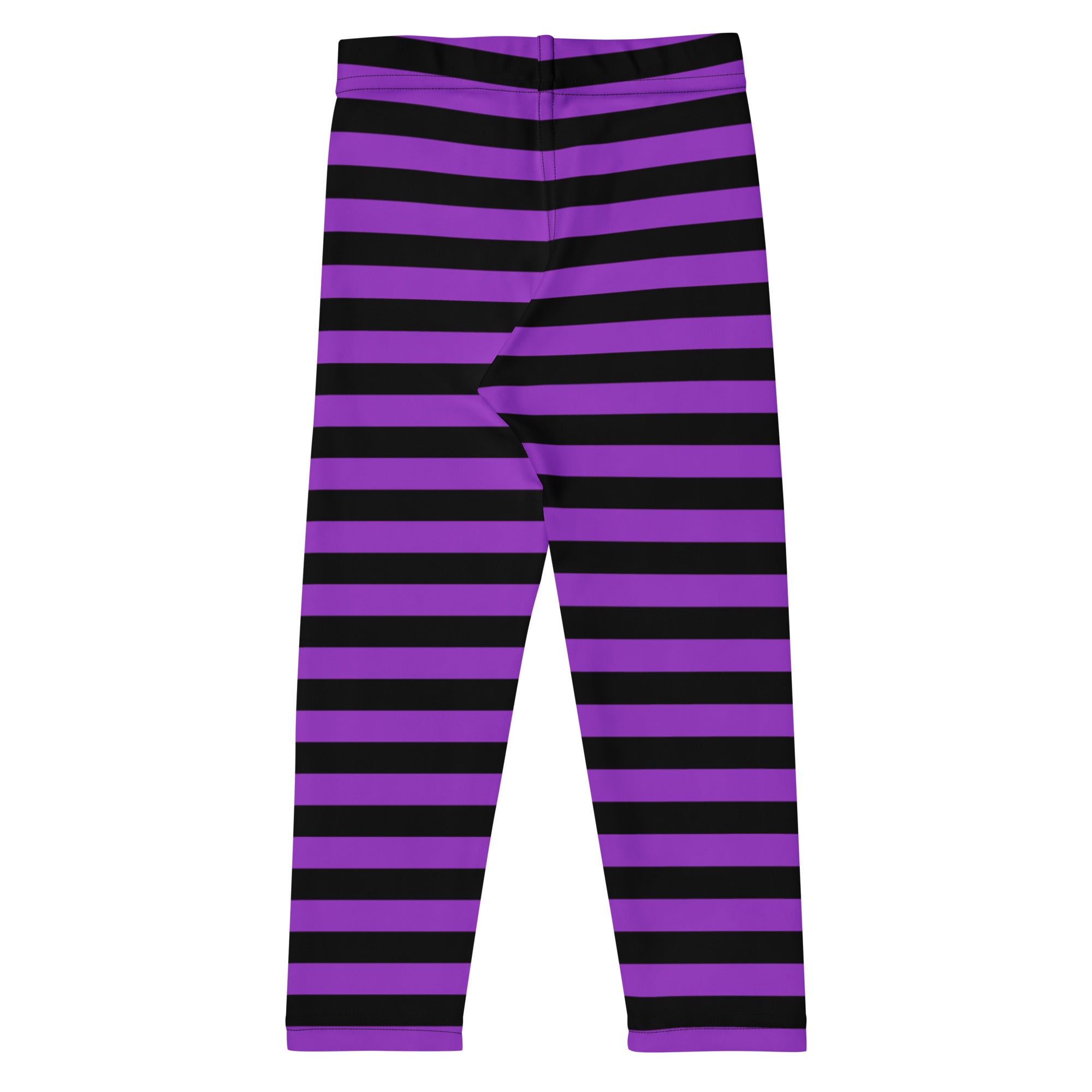 Kids Purple and Black Halloween Striped Buttery Soft Leggings
