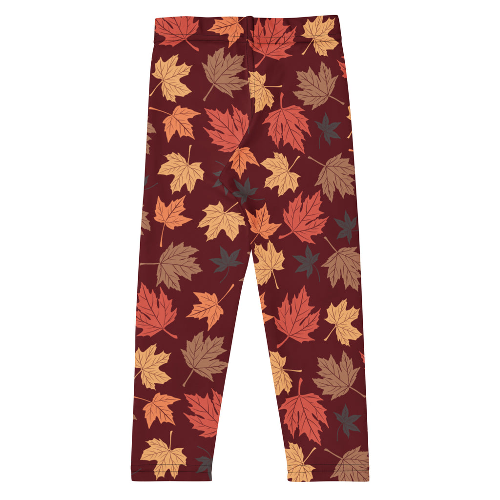 Kids Autumn Maple Leaves Buttery Soft Leggings