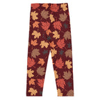 Kids Autumn Maple Leaves Buttery Soft Leggings