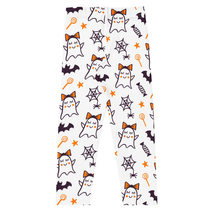 Girls Cute Ghost Bow Buttery Soft Leggings