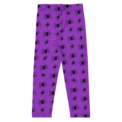 Kids Purple Spider Halloween Buttery Soft Leggings