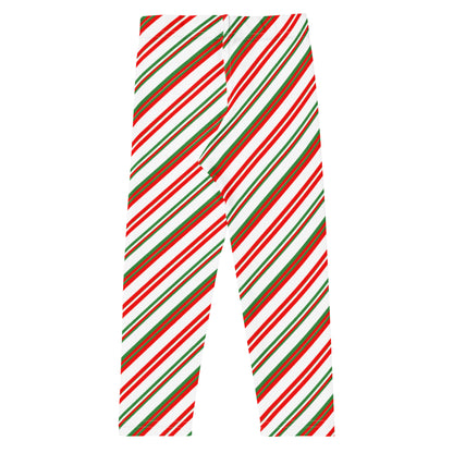 Kids Peppermint Candy Cane Striped Buttery Soft Leggings