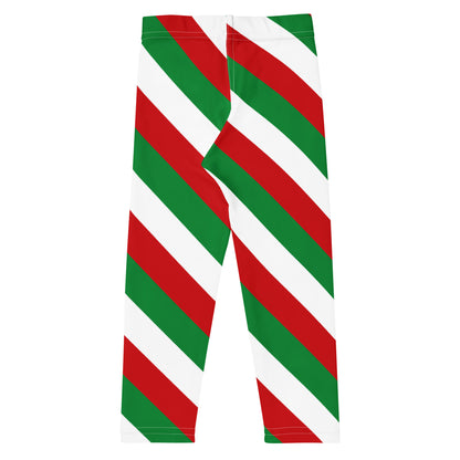 Kids Red, Green & White Christmas Buttery Soft Leggings