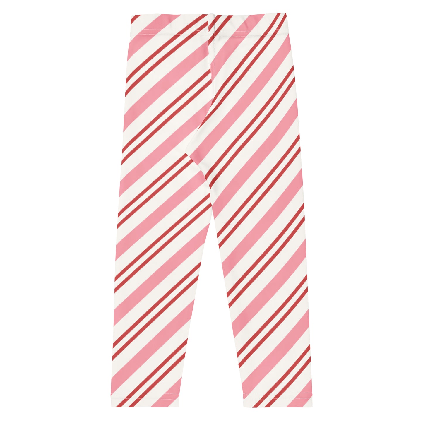 Girls Pink Candy Cane Stripe Buttery Soft Leggings