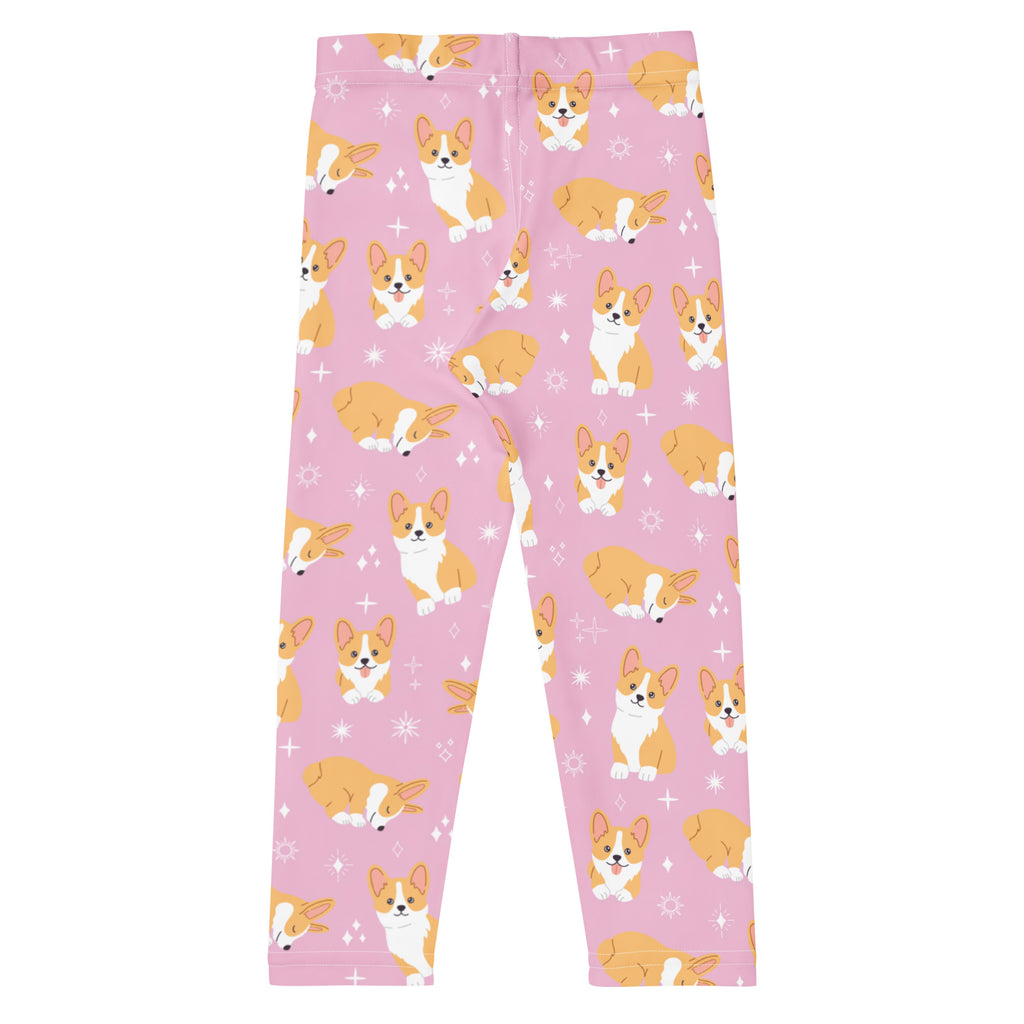 Girls Purple Corgi Dog Buttery Soft Leggings