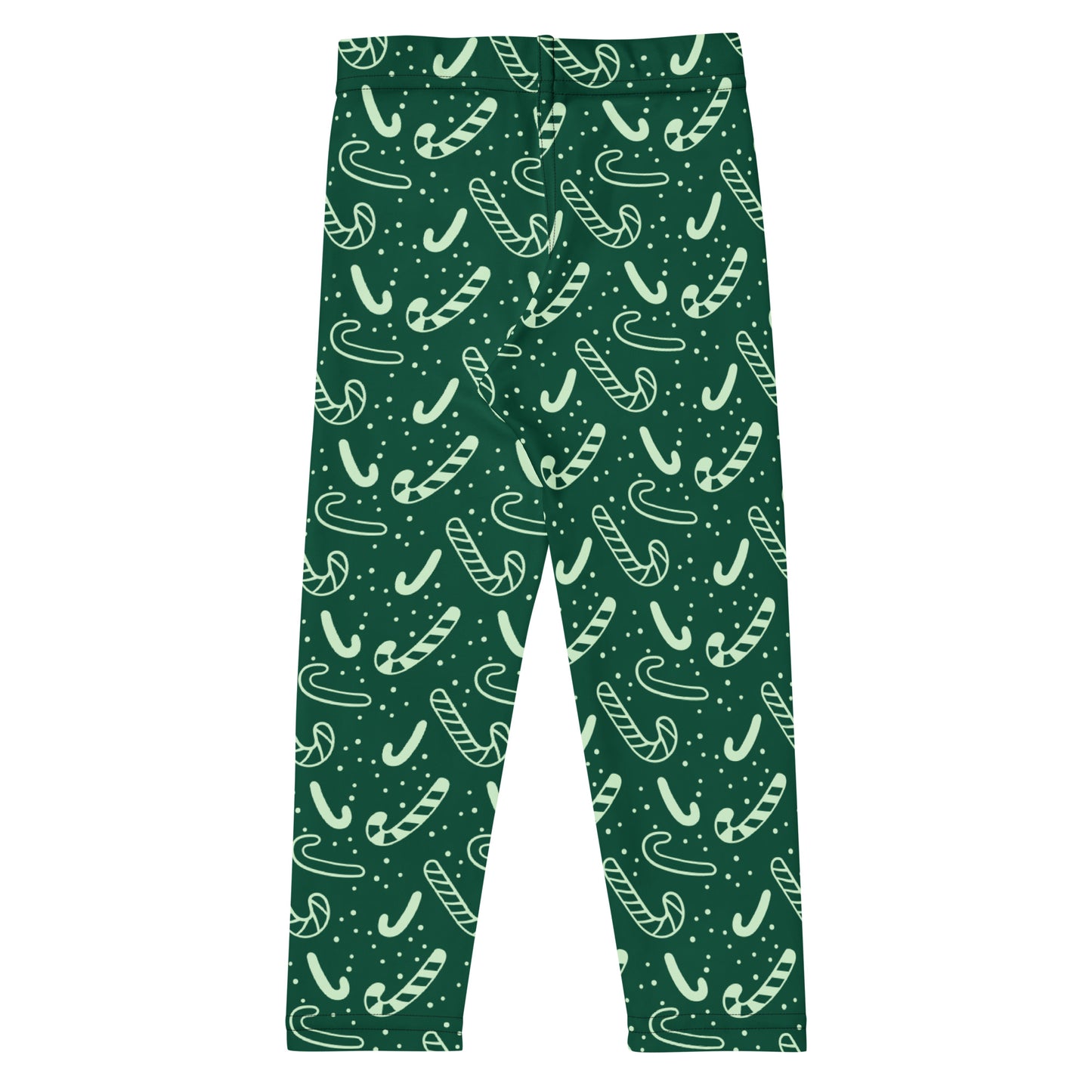 Kids Green Candy Cane Buttery Soft Leggings