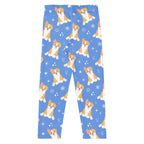 Kids Blue Corgi Dog Buttery Soft Leggings