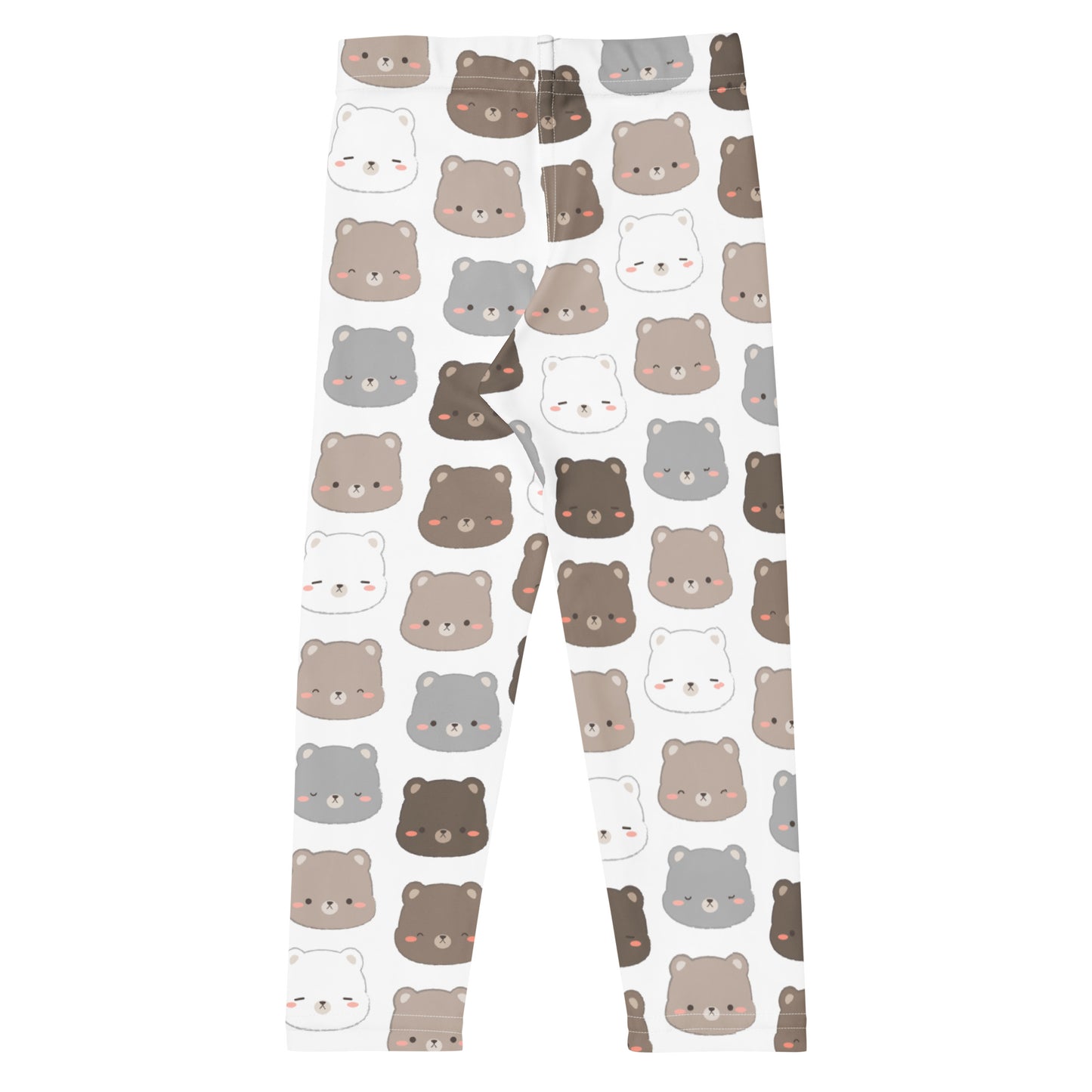 Kids Bear Face Pattern Buttery Soft Leggings