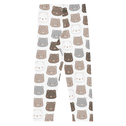 Kids Bear Face Pattern Buttery Soft Leggings