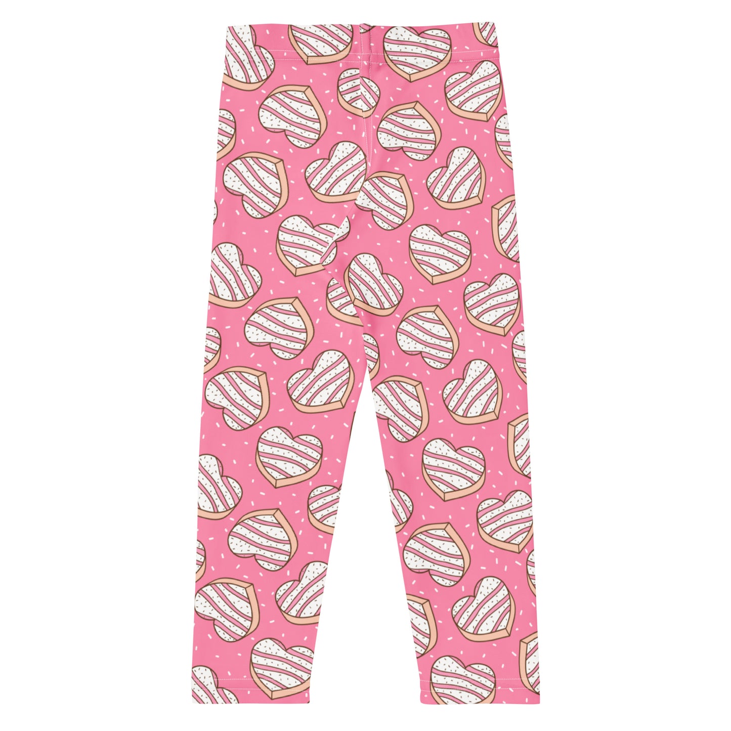 Girls Pink Heart Cookie Buttery Soft Leggings