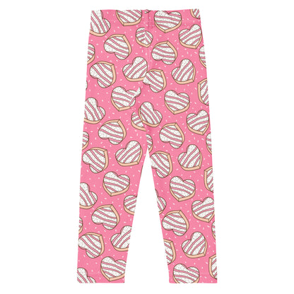 Girls Pink Heart Cookie Buttery Soft Leggings