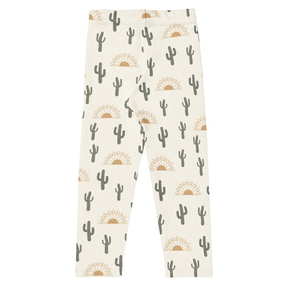 Kids Cactus Desert Sunrise Buttery Soft Leggings