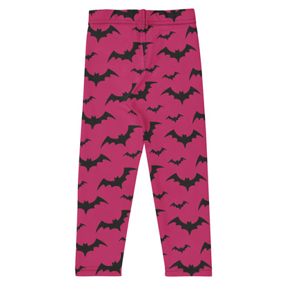 Kids Pink Bats Halloween Buttery Soft Leggings