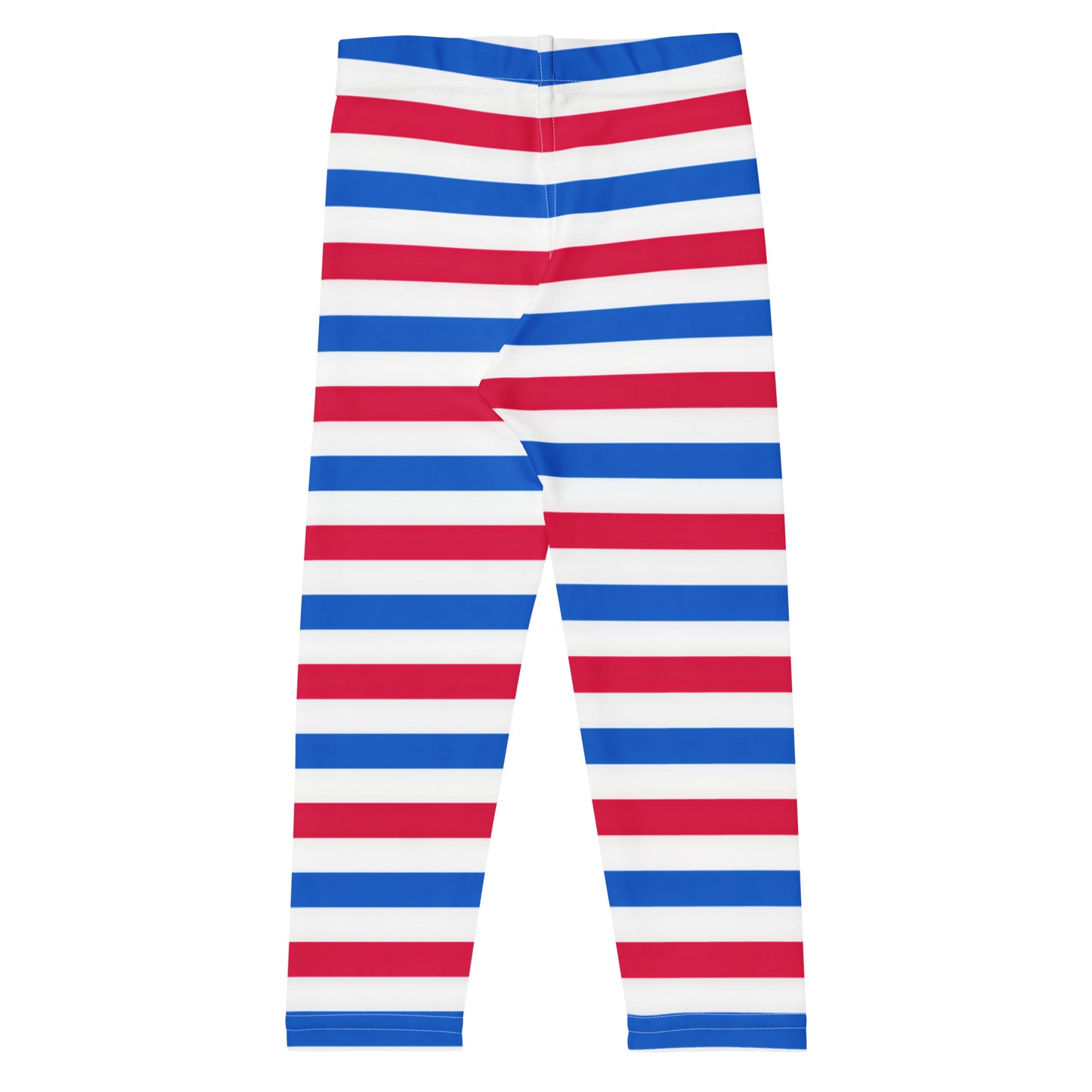Kids Patriotic Red White & Blue Striped Buttery Soft Leggings