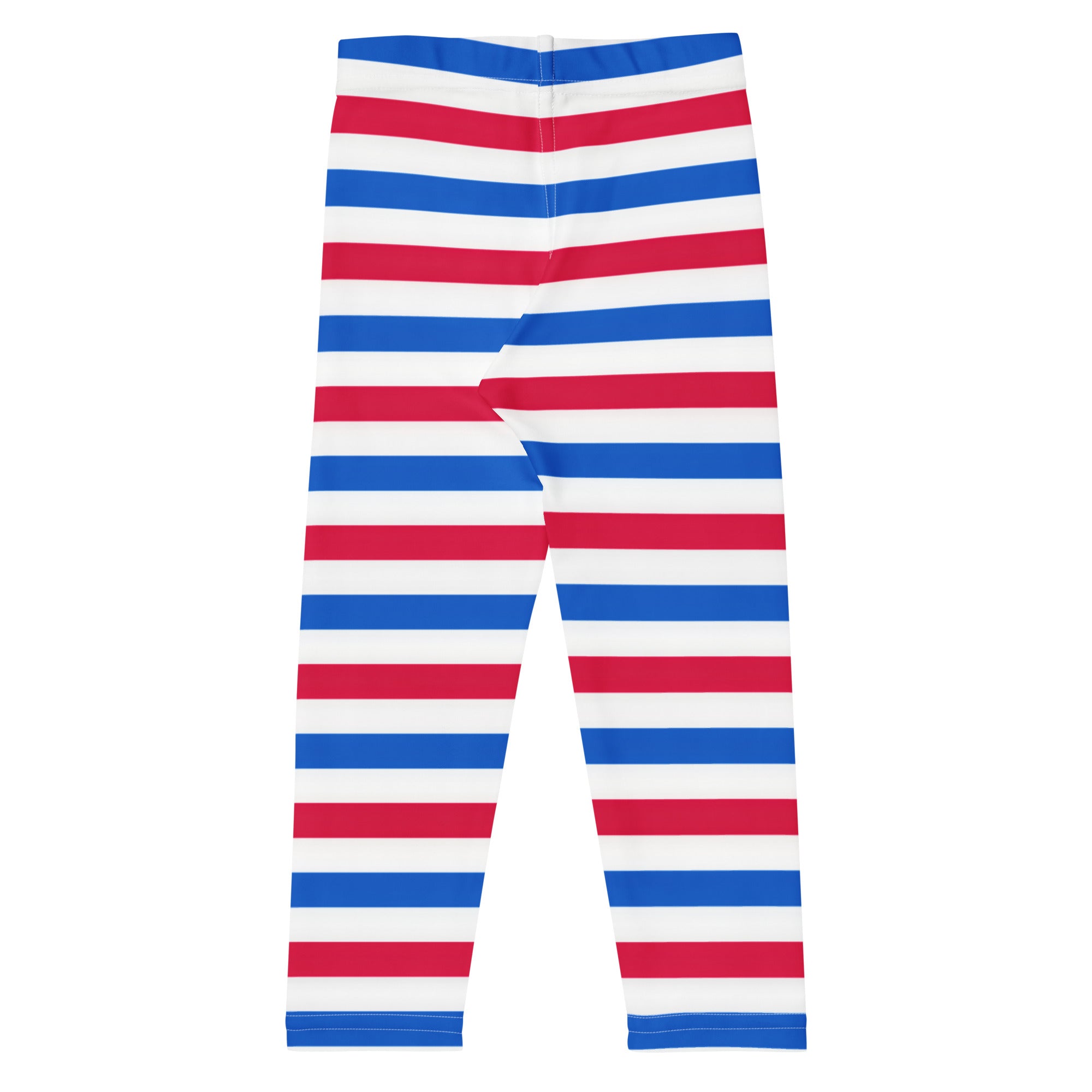Kids Patriotic Red White & Blue Striped Buttery Soft Leggings
