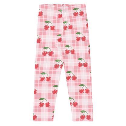 Girls Cherry Plaid Buttery Soft Leggings