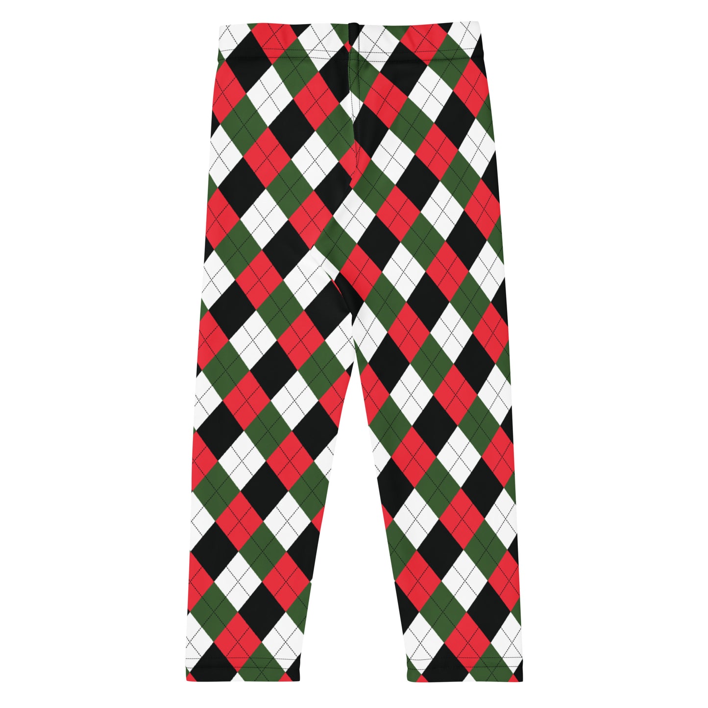 Kids Red and Green Argyle Buttery Soft Leggings