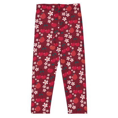 Girls Cherry Blossom Print Buttery Soft Leggings