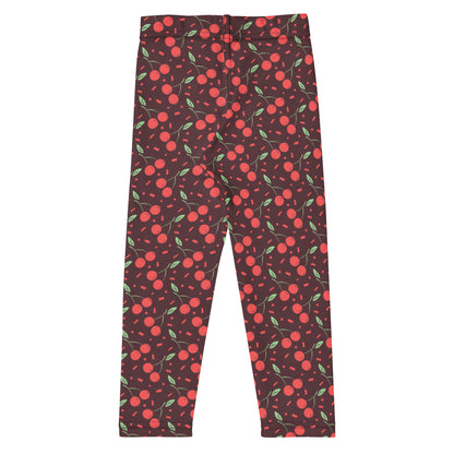 Girls Cherry Print Buttery Soft Leggings