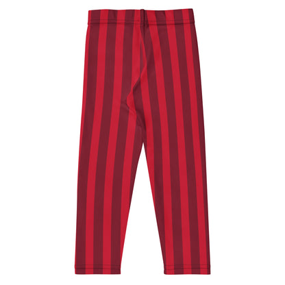 Girls Red Christmas Stripe Buttery Soft Leggings