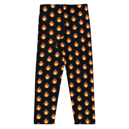 Kids Flame Emoji Buttery Soft Leggings