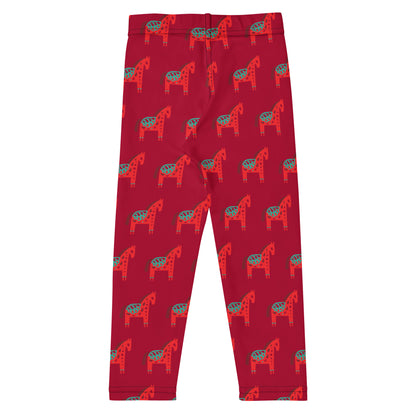 Girls Scandi Horse Christmas Buttery Soft Leggings