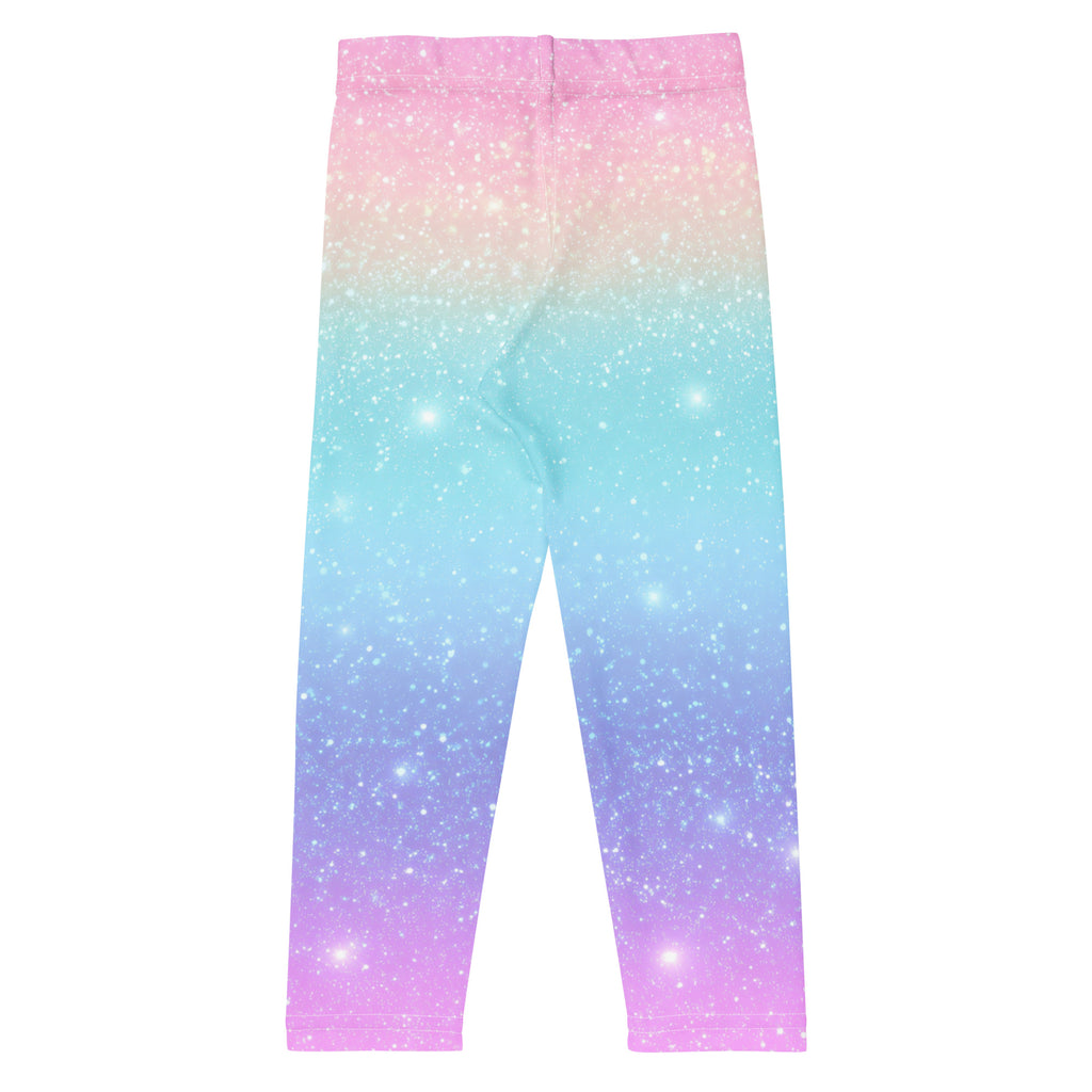 Girls Faux Sparkle Effect Rainbow Buttery Soft Leggings