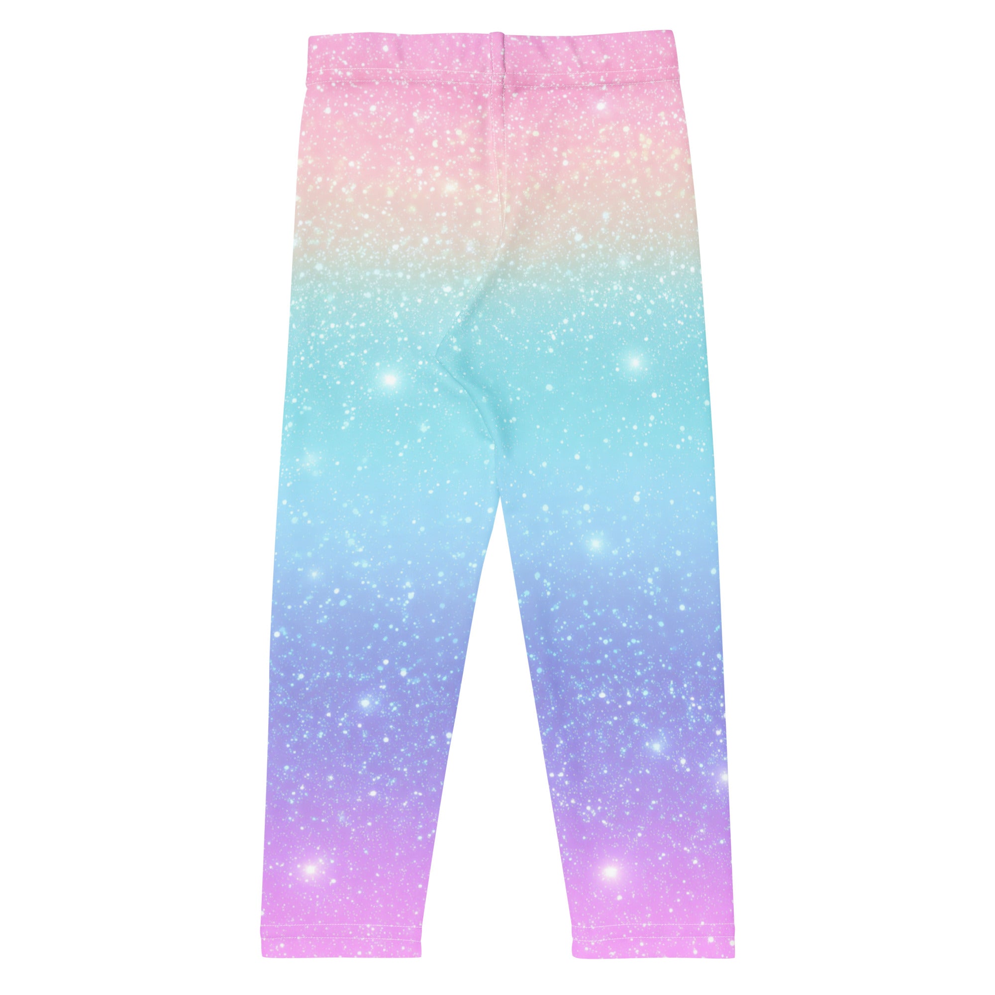 Girls Faux Sparkle Effect Rainbow Buttery Soft Leggings