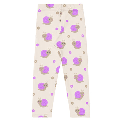 Girls Purple Snail Buttery Soft Leggings