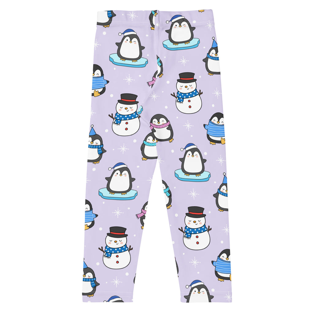 Girls Winter Penguin & Snowman Buttery Soft Leggings