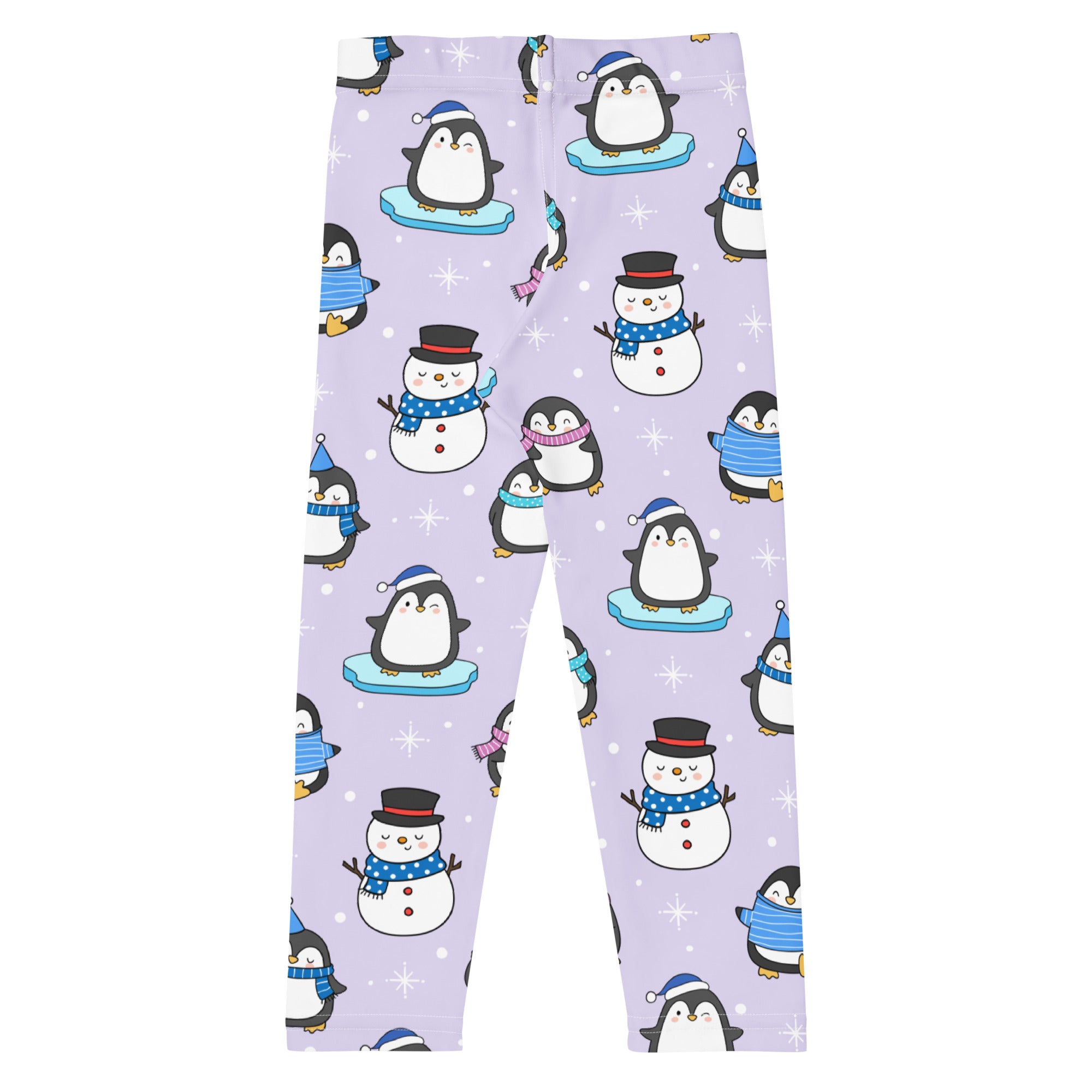 Girls Winter Penguin & Snowman Buttery Soft Leggings