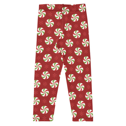 Kids Christmas Peppermint Buttery Soft Leggings