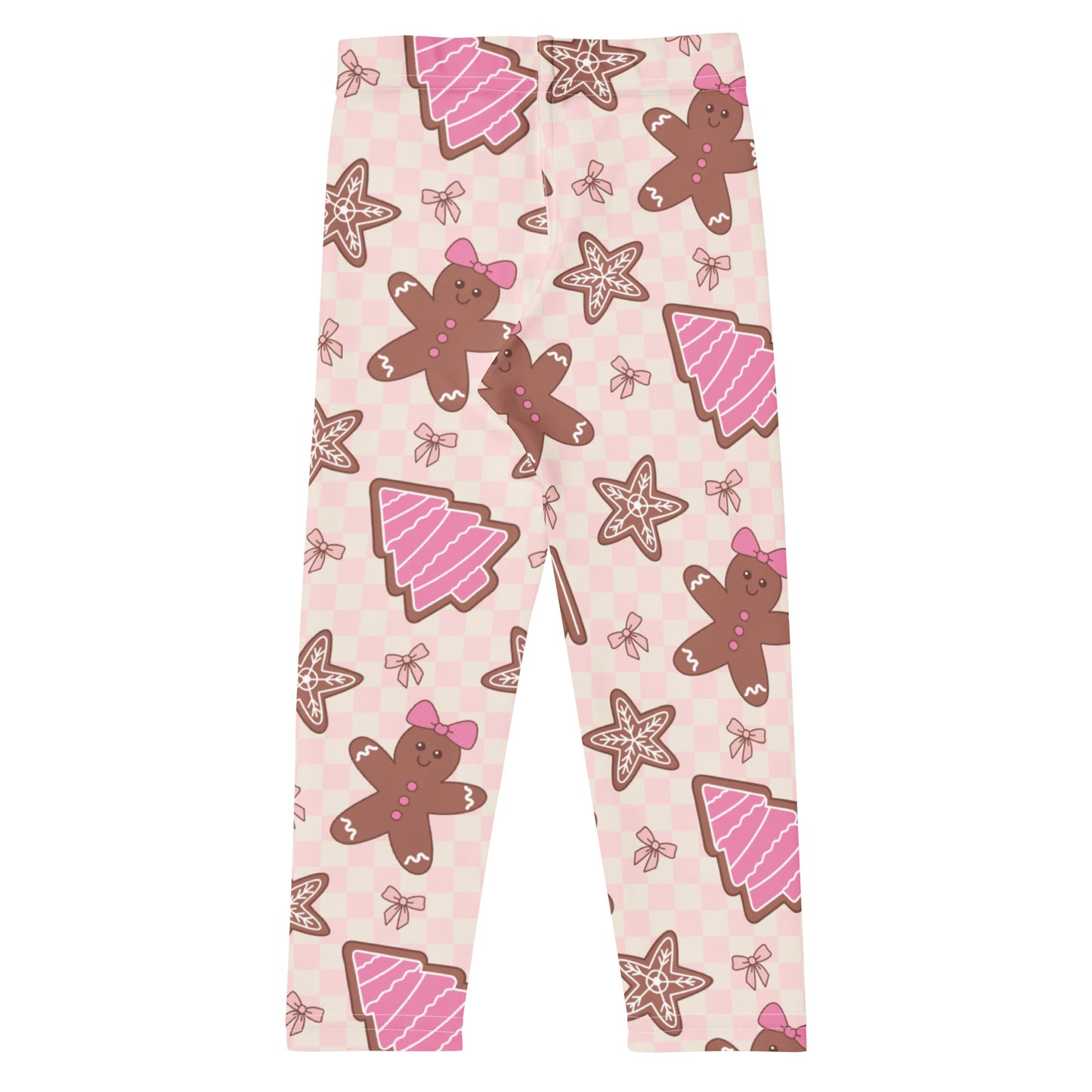 Girls Pink Gingerbread Christmas Buttery Soft Leggings