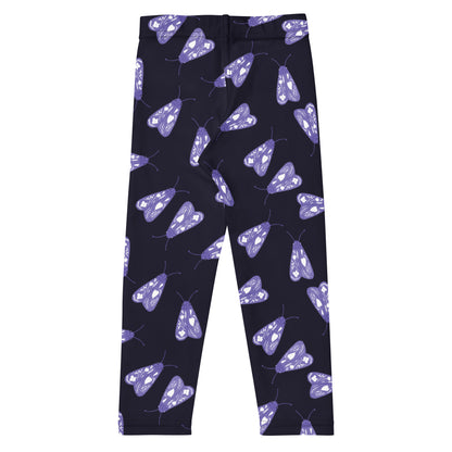 Girls Purple Moth Buttery Soft Leggings