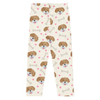 Girls Puppy Print Buttery Soft Leggings
