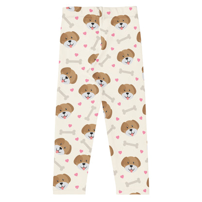Girls Puppy Print Buttery Soft Leggings