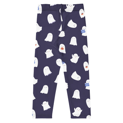 Girls Dark Purple Ghost Buttery Soft Leggings