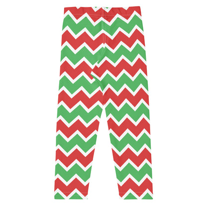Kids Christmas Chevron Striped Buttery Soft Leggings