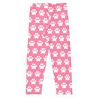 Girls Pink Paw Print Buttery Soft Leggings