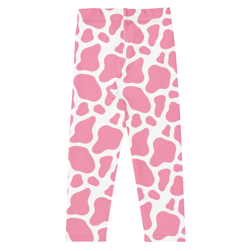 Girls Pink Cow Print Buttery Soft Leggings