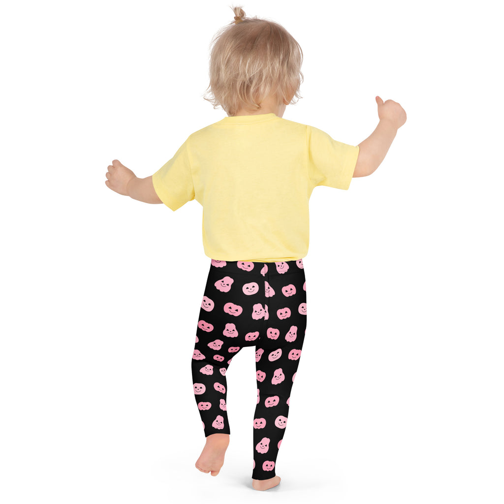 Girls Pink Pumpkin Leggings - Warm, Buttery Soft & Stretchy