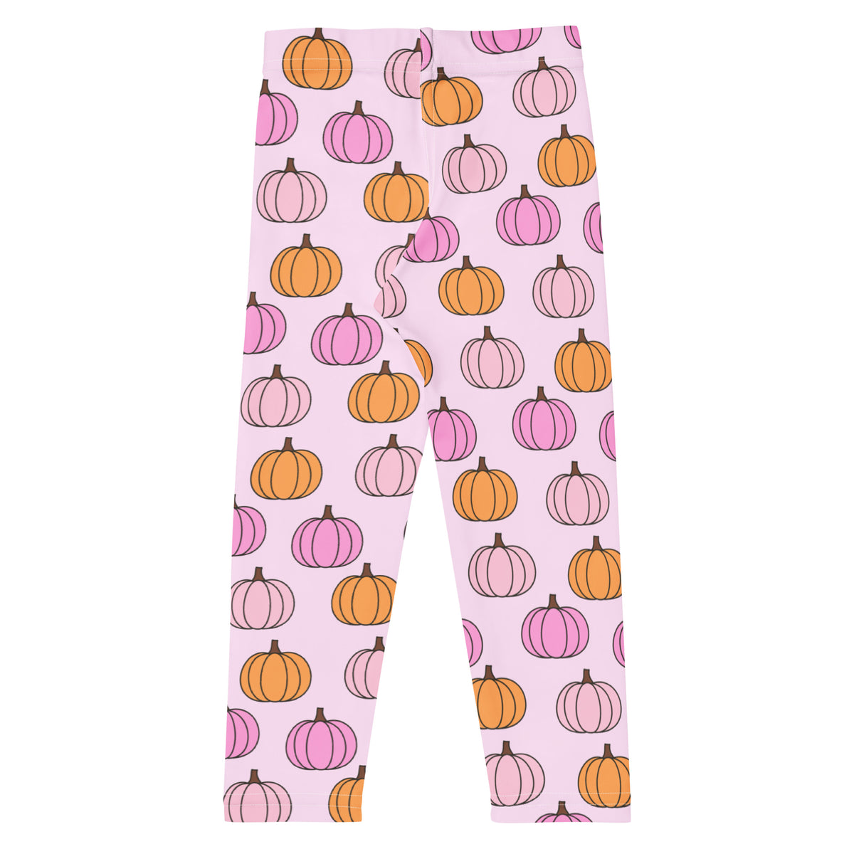 Girls Pink Pumpkin Patch Leggings - Warm, Buttery Soft & Stretchy