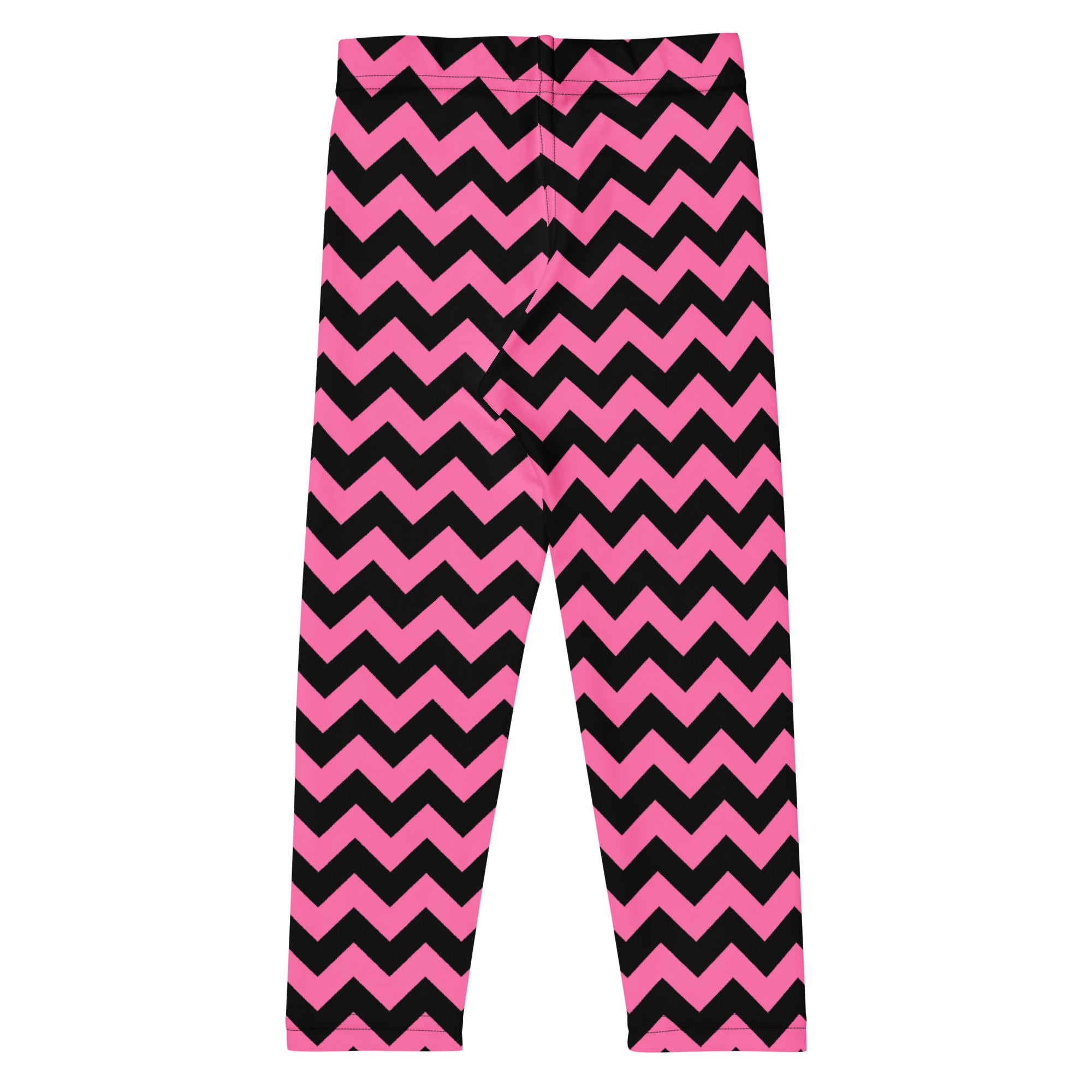 Girls Pink Chevron Leggings - Warm, Buttery Soft & Stretchy
