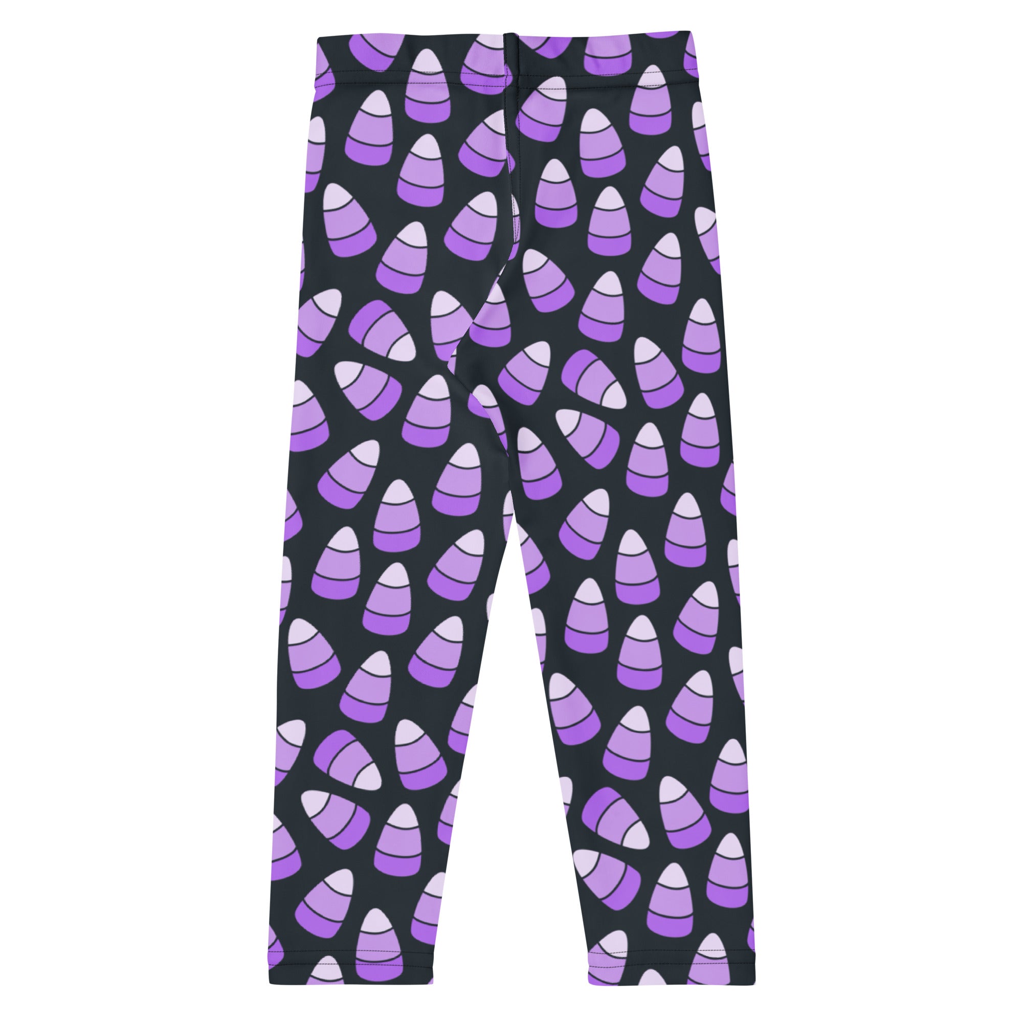Girls Purple Candy Corn Halloween Leggings - Warm, Buttery Soft & Stretchy
