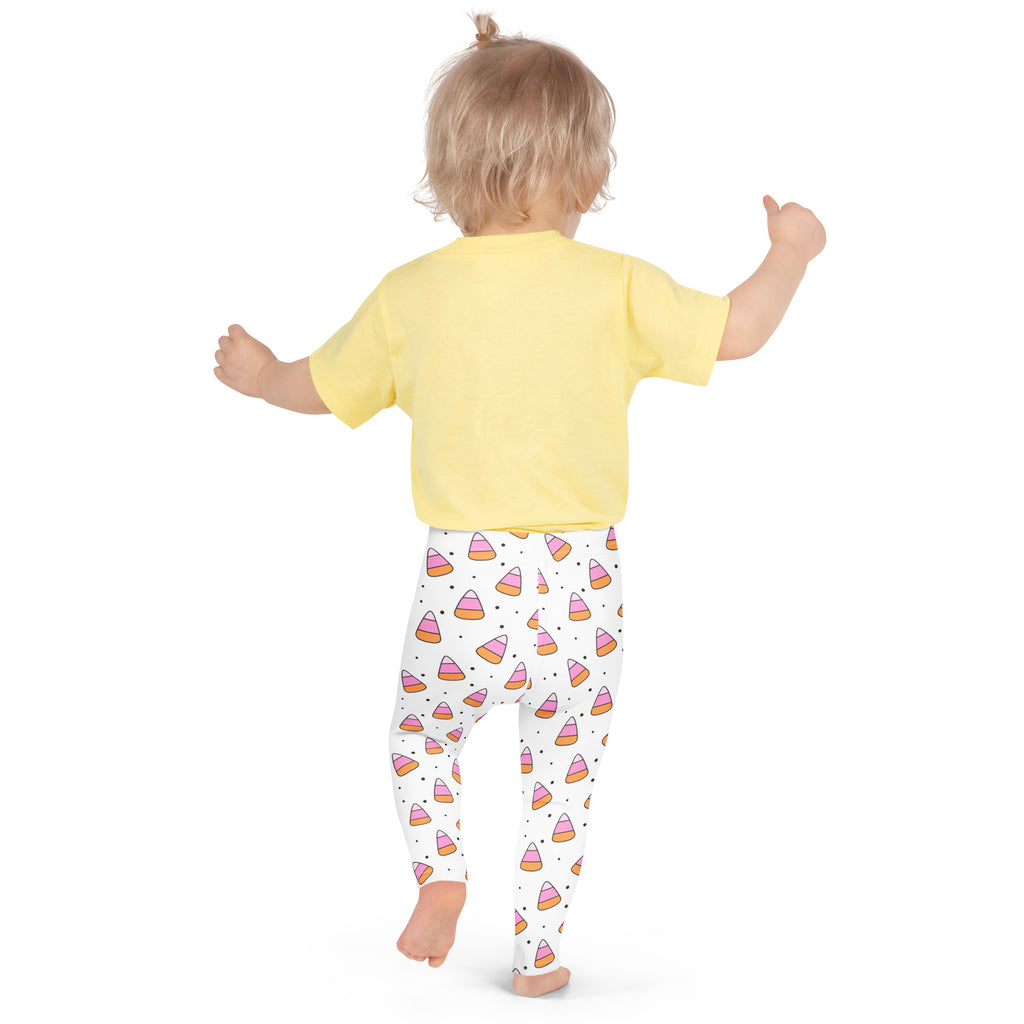 Girls Pink Candy Corn Leggings - Warm, Buttery Soft & Stretchy